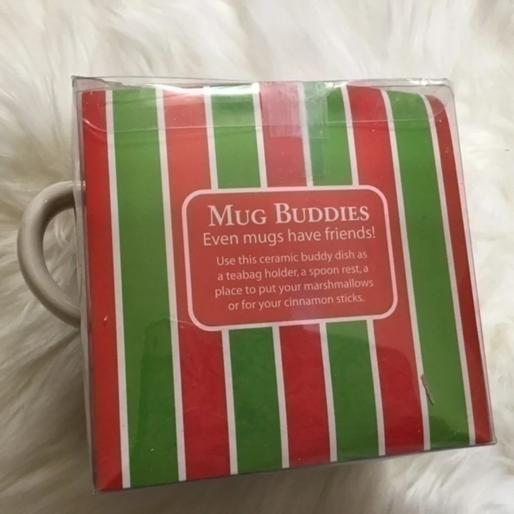 Christmas Mug with Tea Bag or Spoon Rest Dish - Picture 2 of 3